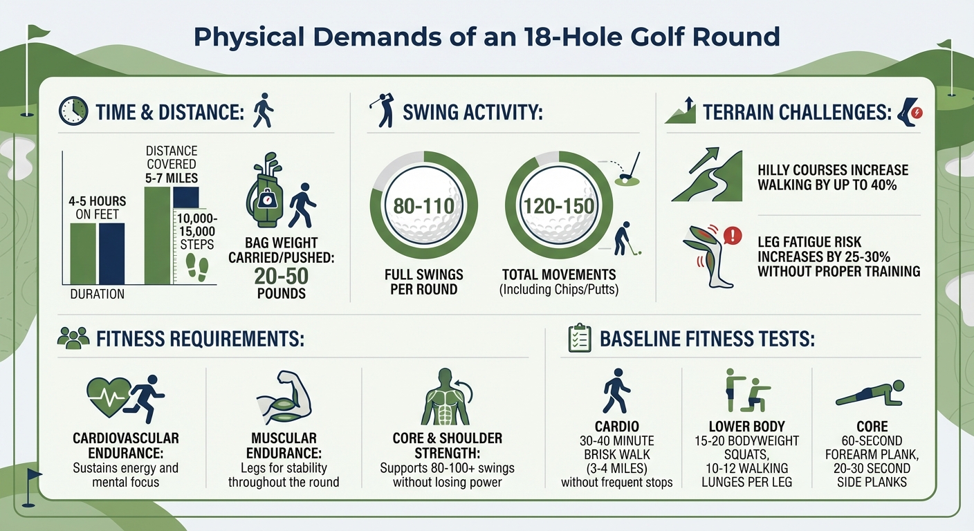 Physical Demands of an 18-Hole Golf Round: Key Statistics and Requirements