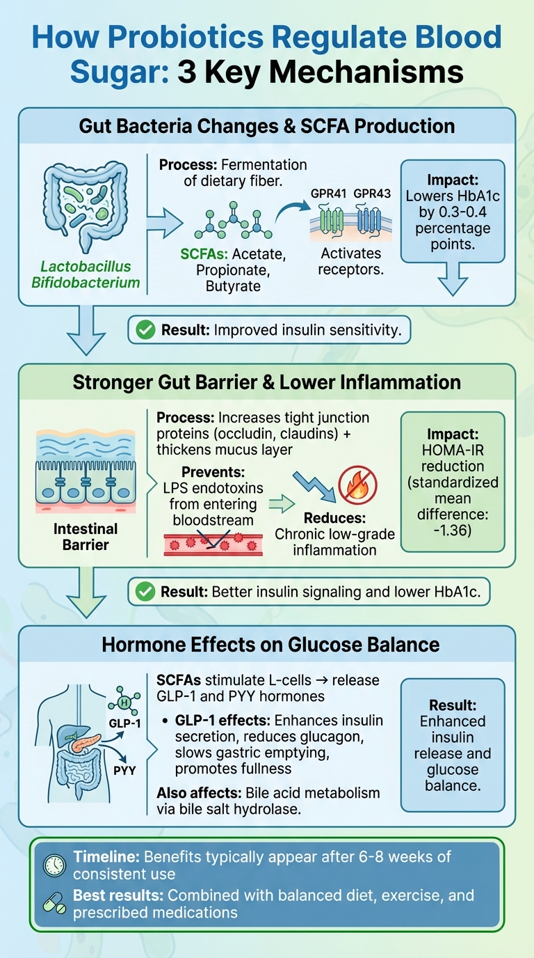 How Probiotics Regulate Blood Sugar: 3 Key Mechanisms