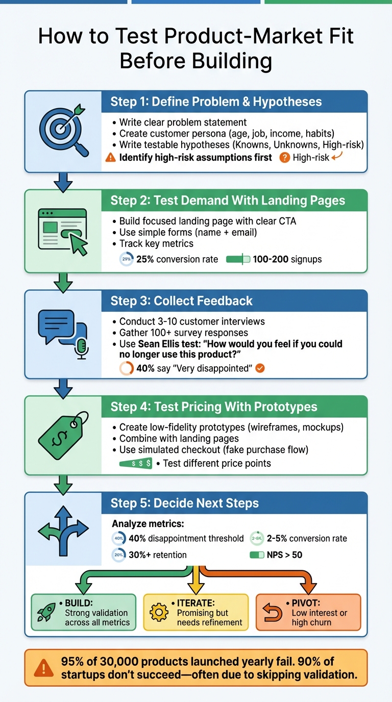 5-Step Process to Test Product-Market Fit Before Building