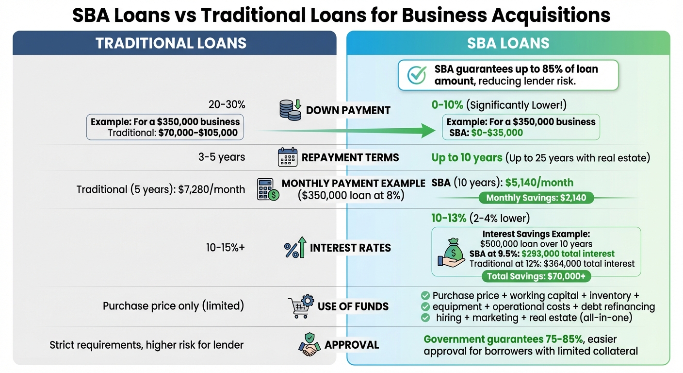 SBA Loans vs Traditional Loans: Key Differences for Business Acquisitions
