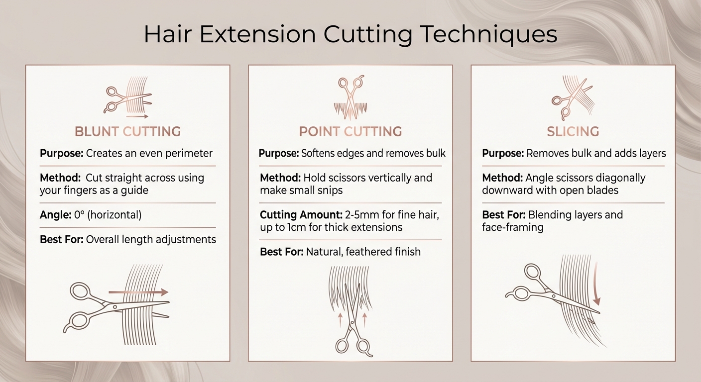 Hair Extension Cutting Techniques Comparison Guide
