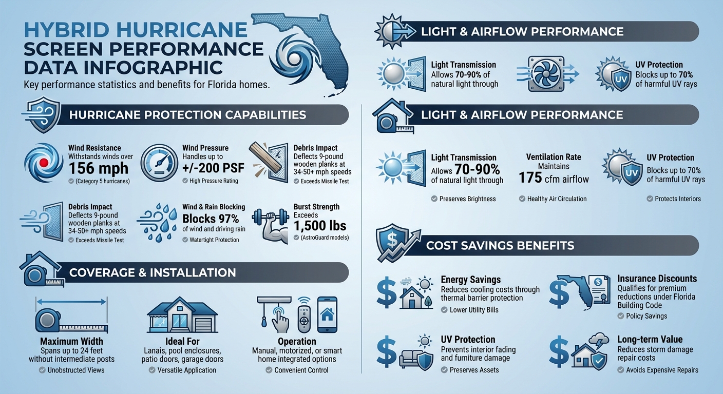 Hybrid Hurricane Screen Protection Statistics and Performance Data
