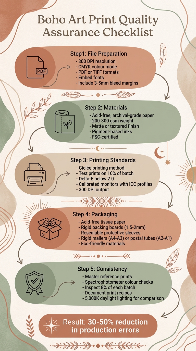 5-Step Quality Assurance Checklist for Boho Art Prints