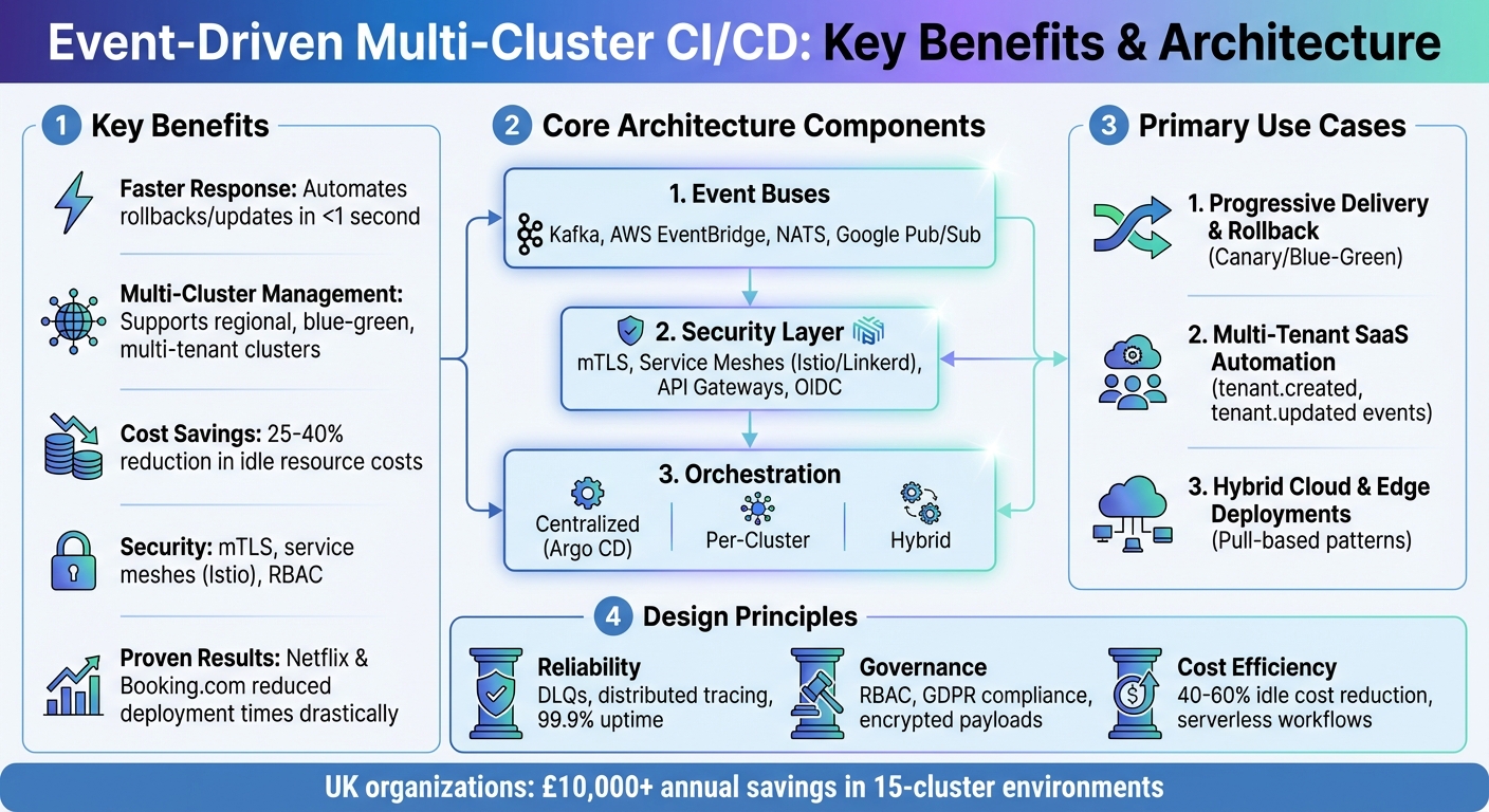 Event-Driven Multi-Cluster CI/CD Architecture Components and Benefits