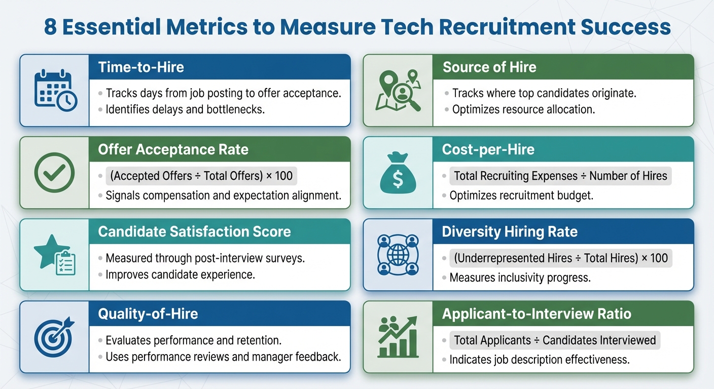 8 Essential Tech Recruitment Metrics to Track for Hiring Success