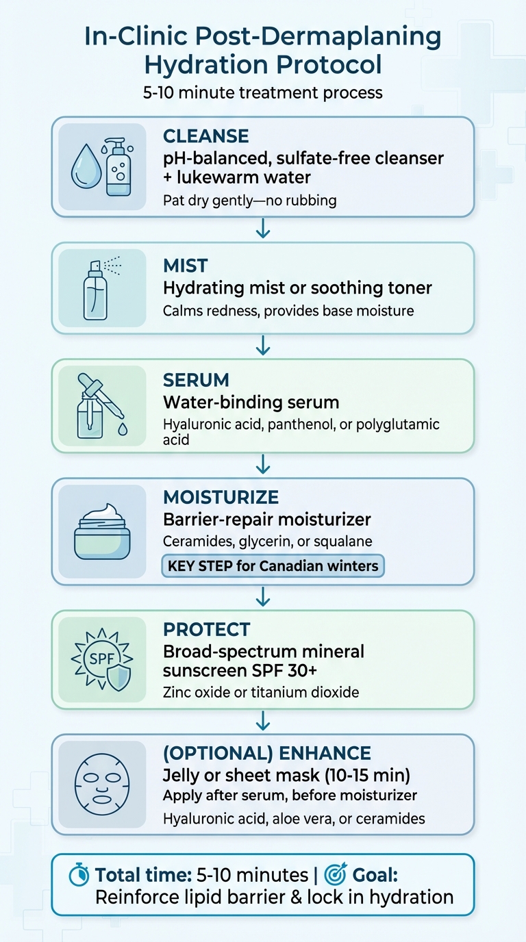 Post-Dermaplaning Hydration Protocol: Step-by-Step Professional Treatment Process