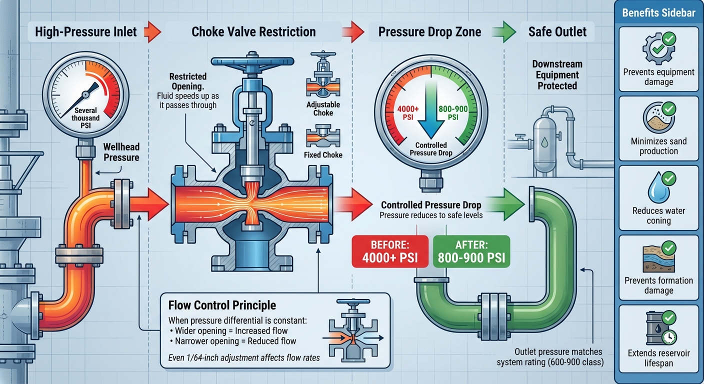 How Choke Valves Control Wellhead Pressure: A Step-by-Step Process
