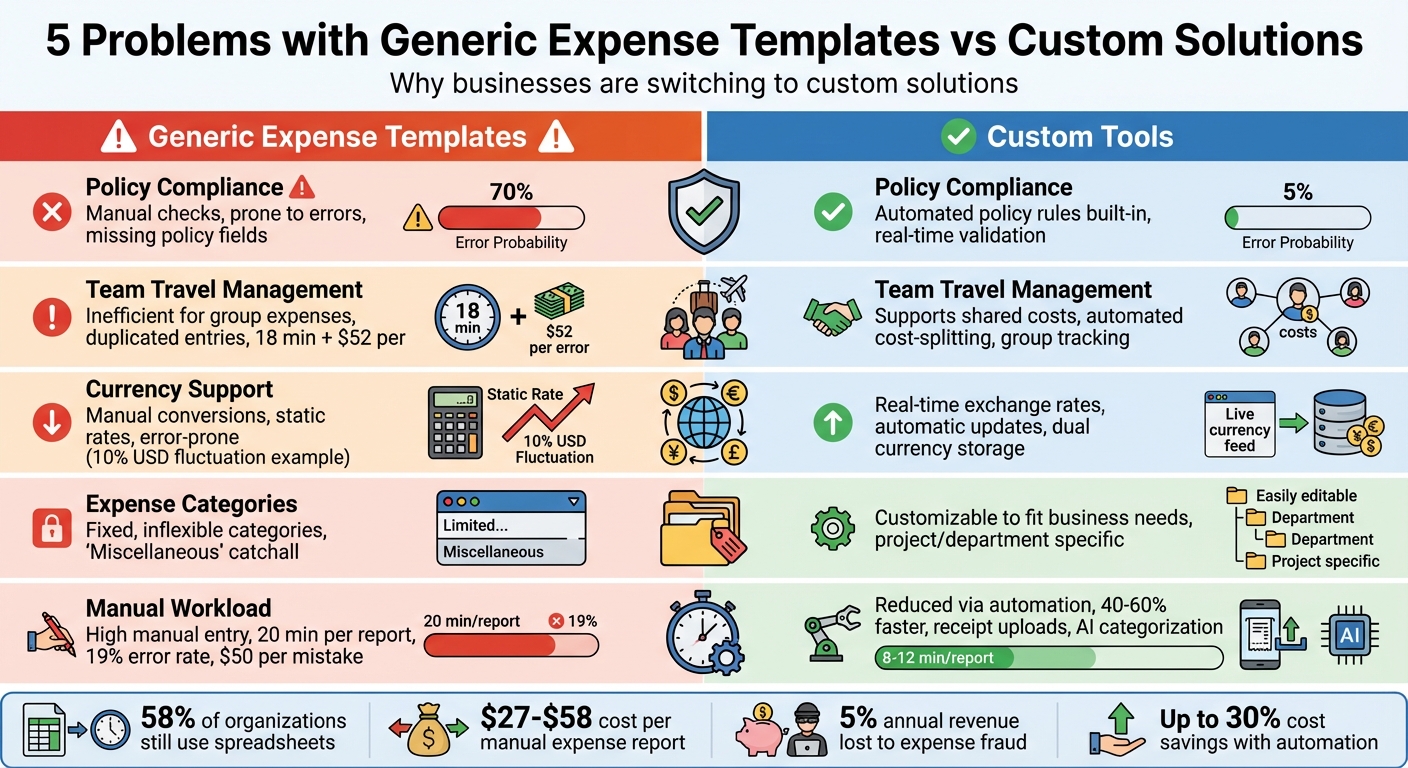 Generic vs Custom Expense Templates: Key Differences Comparison