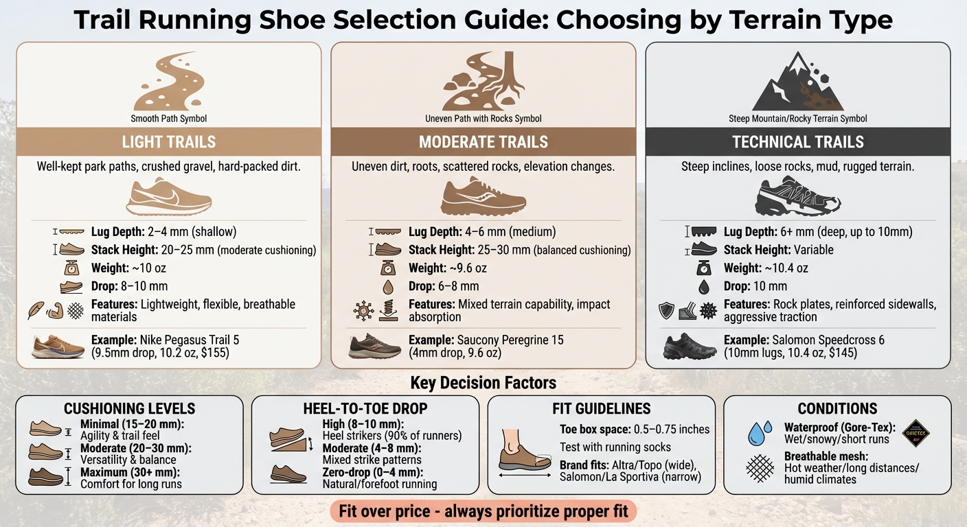 Trail Running Shoe Selection Guide by Terrain Type