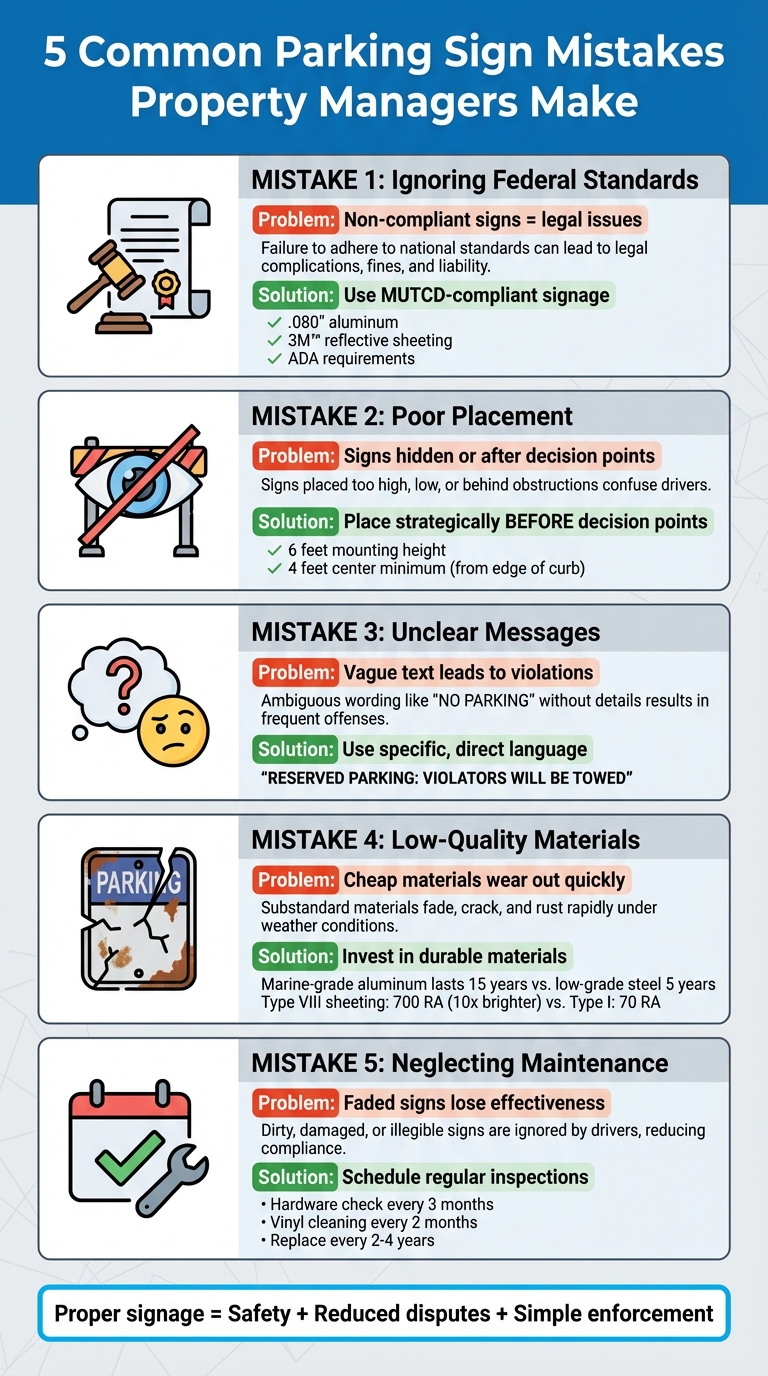 5 Common Parking Sign Mistakes Property Managers Make and How to Fix Them