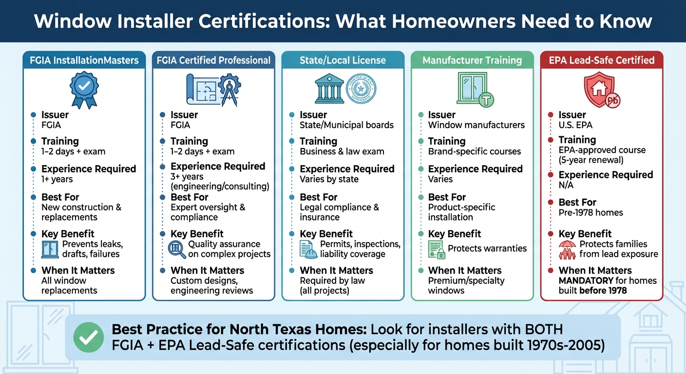 Window Installer Certifications Comparison Guide for Homeowners