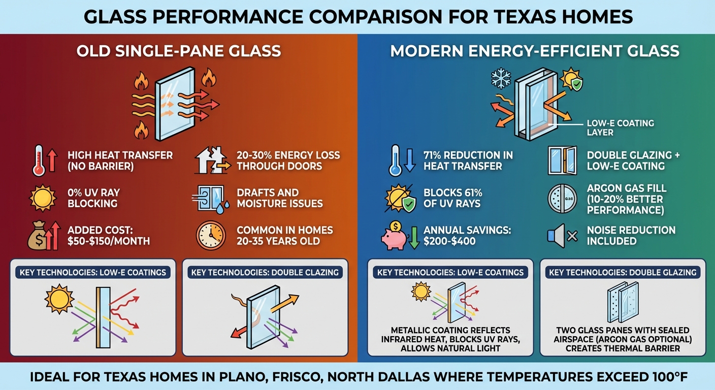 Energy-Efficient Glass vs Single-Pane Glass: Performance Comparison for Texas Homes