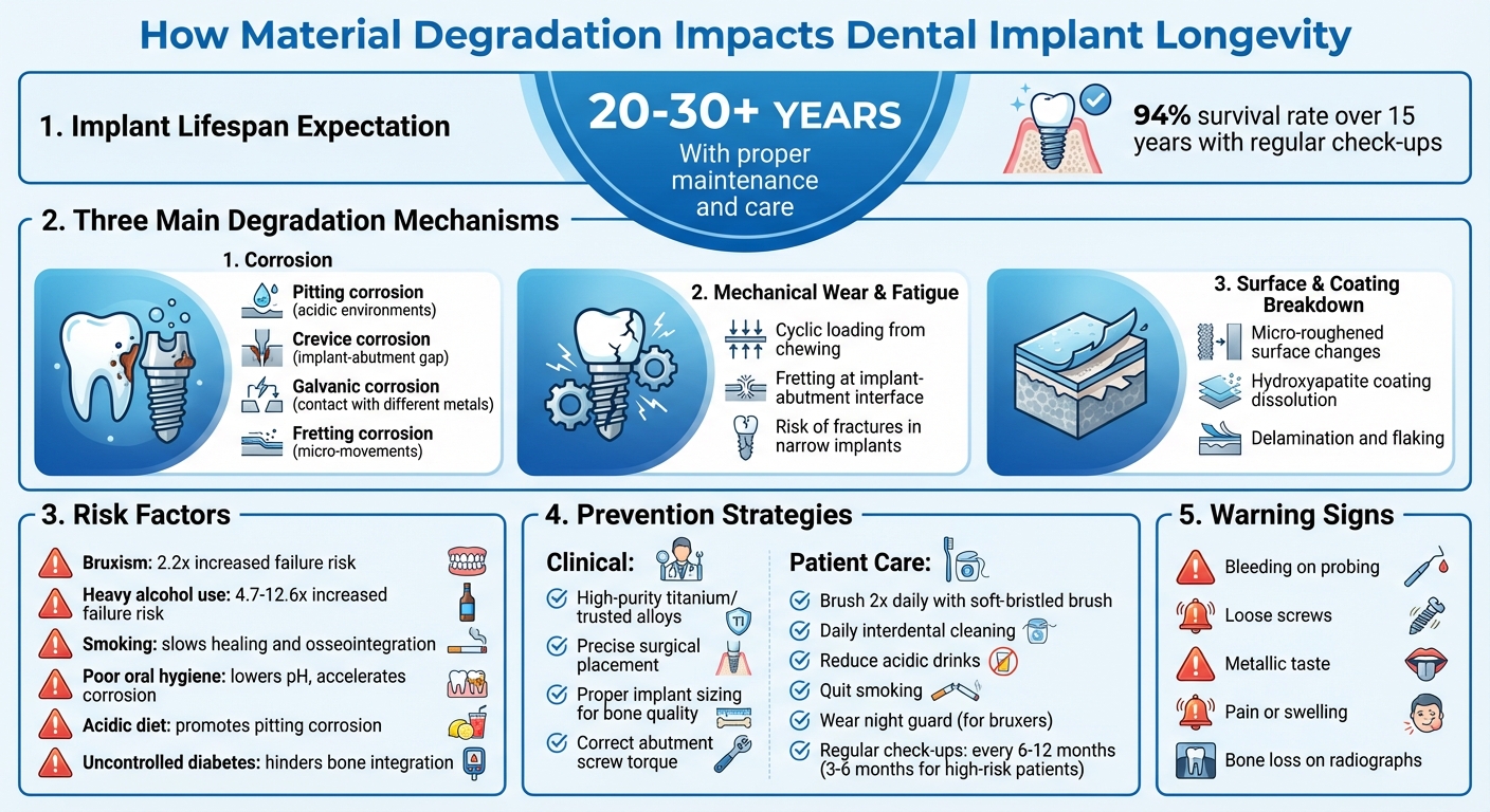 How Material Degradation Affects Dental Implant Longevity: Key Factors and Prevention