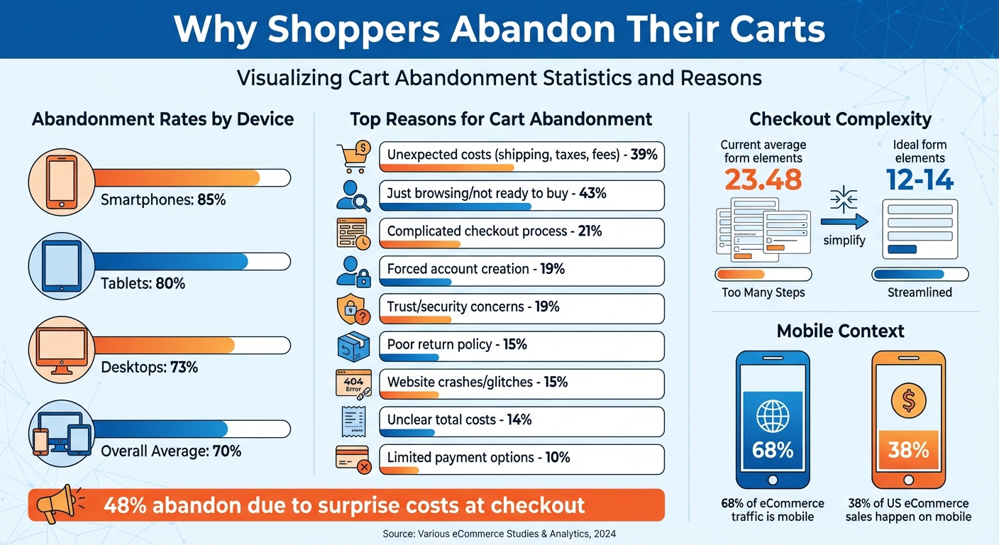 Cart Abandonment Statistics and Top Reasons Why Shoppers Leave