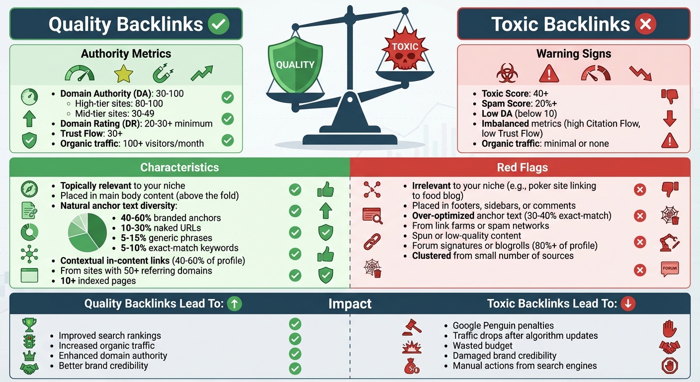 Quality vs Toxic Backlinks: Key Metrics and Indicators