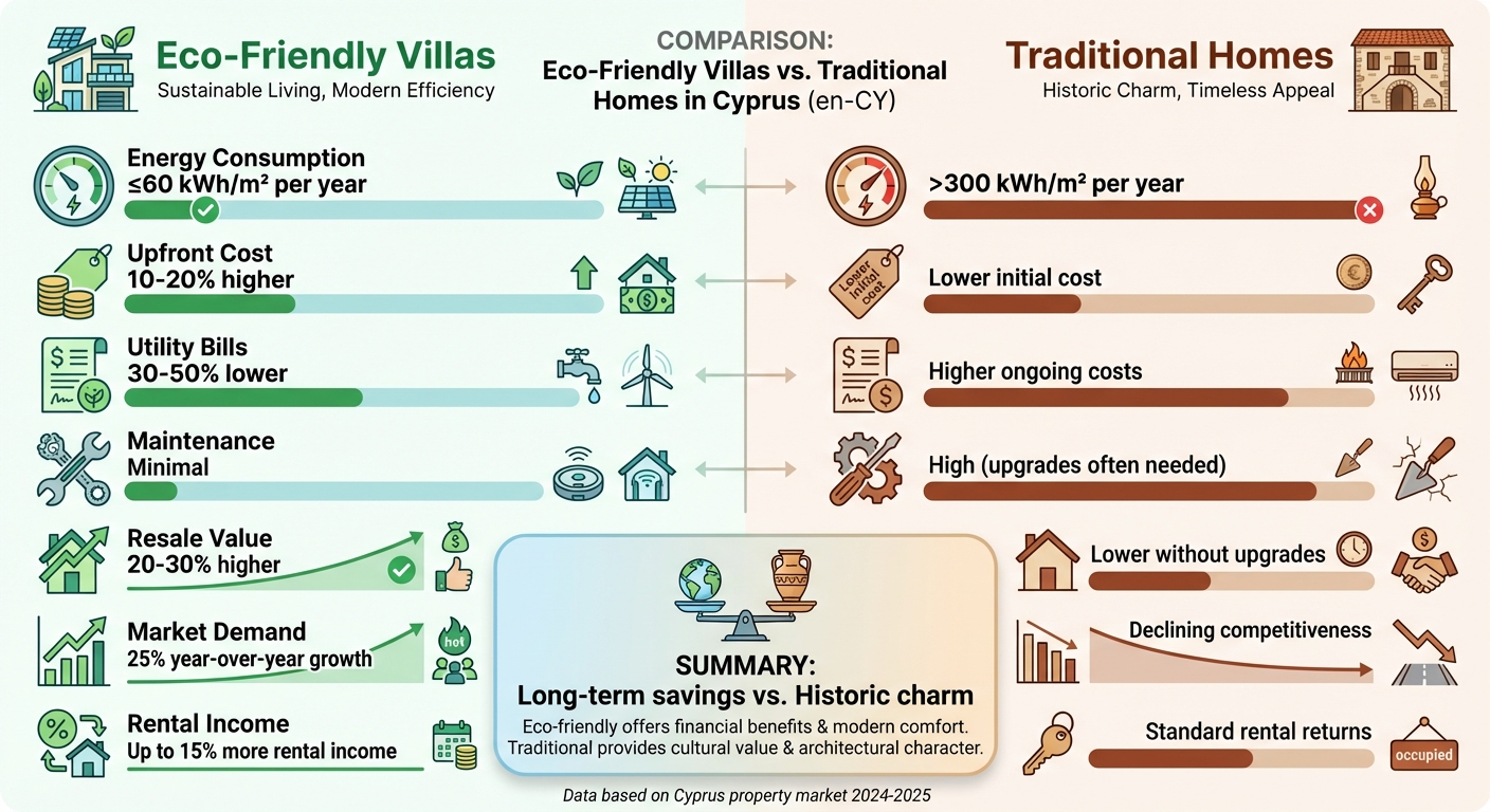 Eco-Friendly Villas vs Traditional Homes in Cyprus: Cost and Energy Comparison