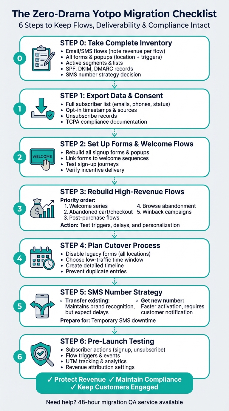 Yotpo Email & SMS Migration Process: 6-Step Checklist