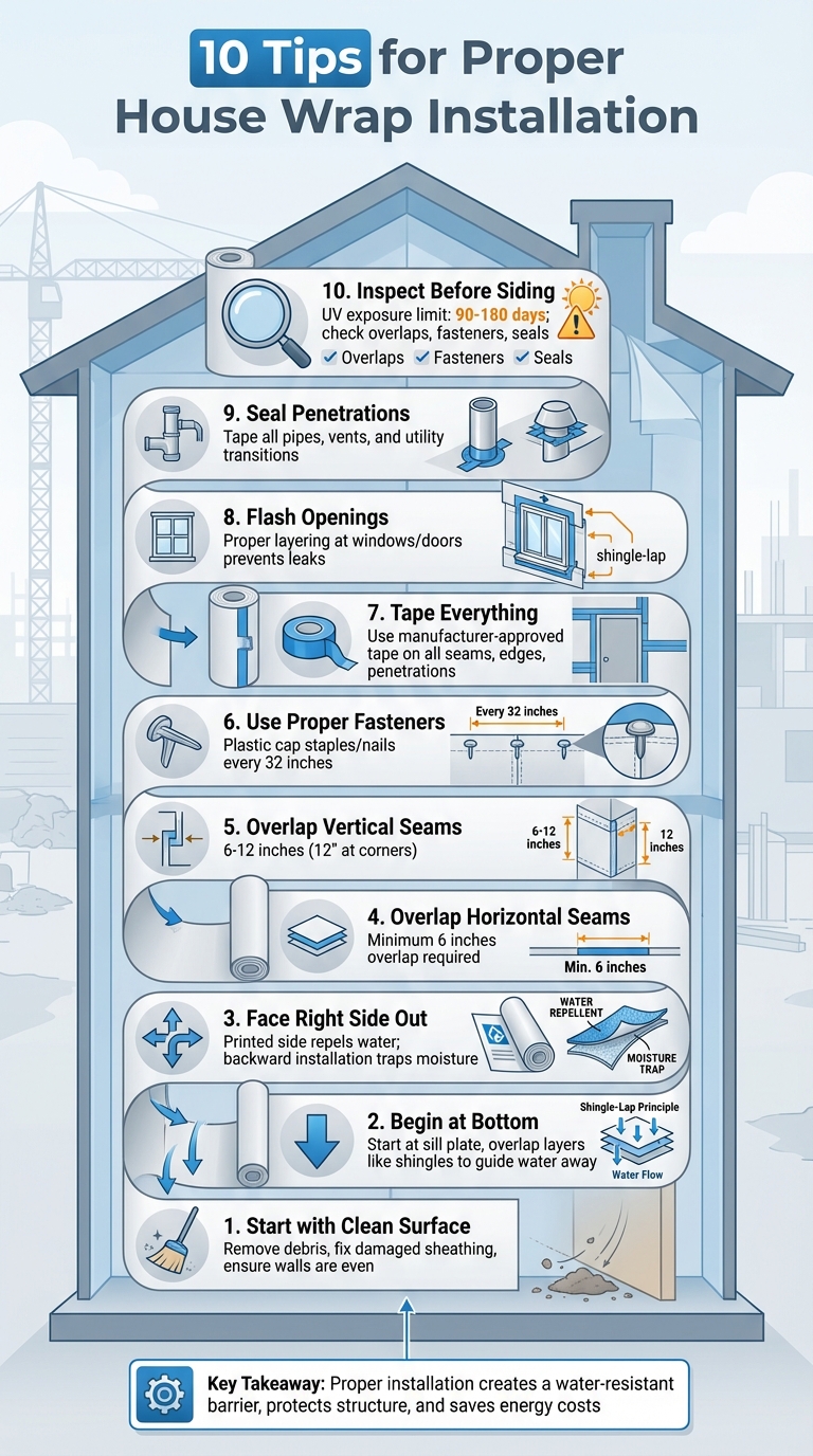10 Essential Steps for Proper House Wrap Installation