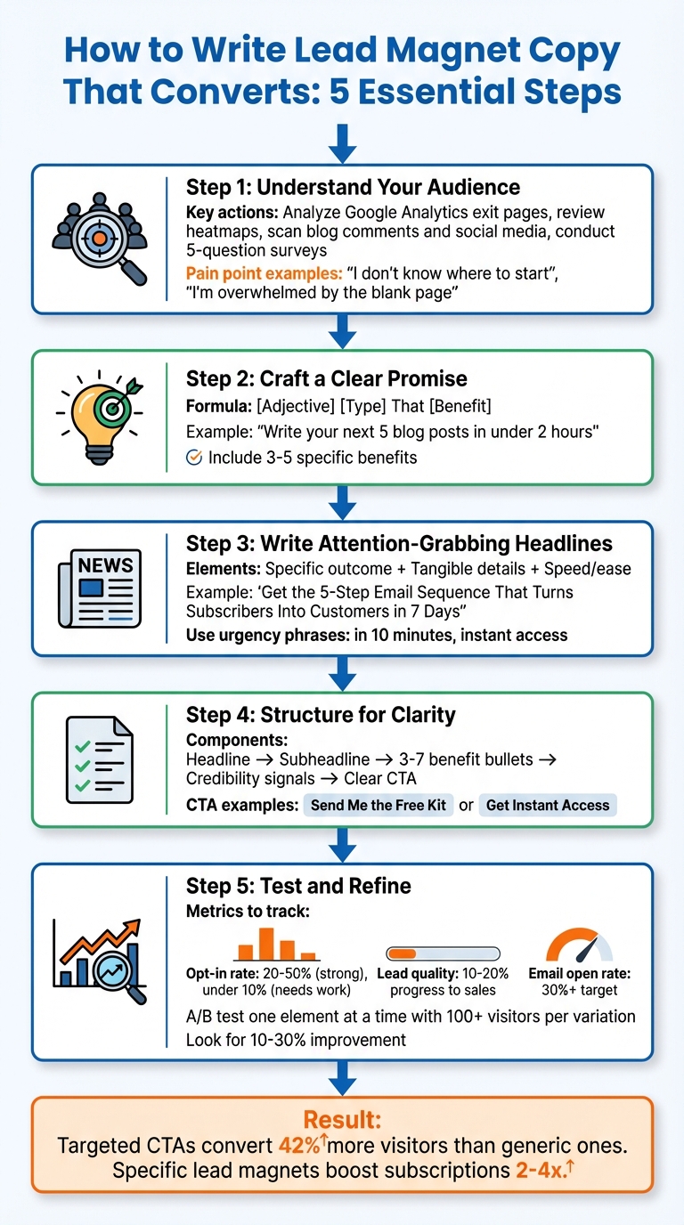 5-Step Lead Magnet Copywriting Process for Higher Conversions