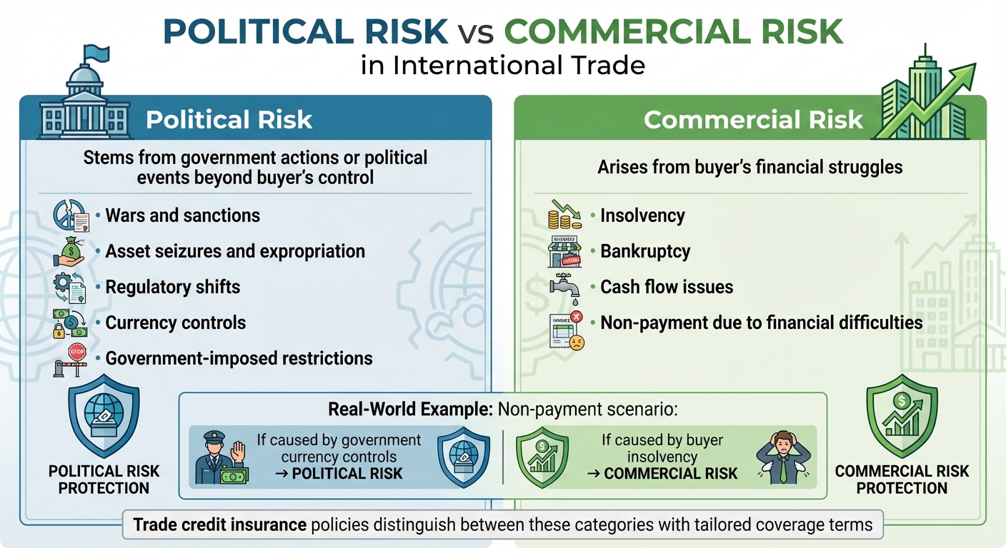 Political Risk vs Commercial Risk in International Trade