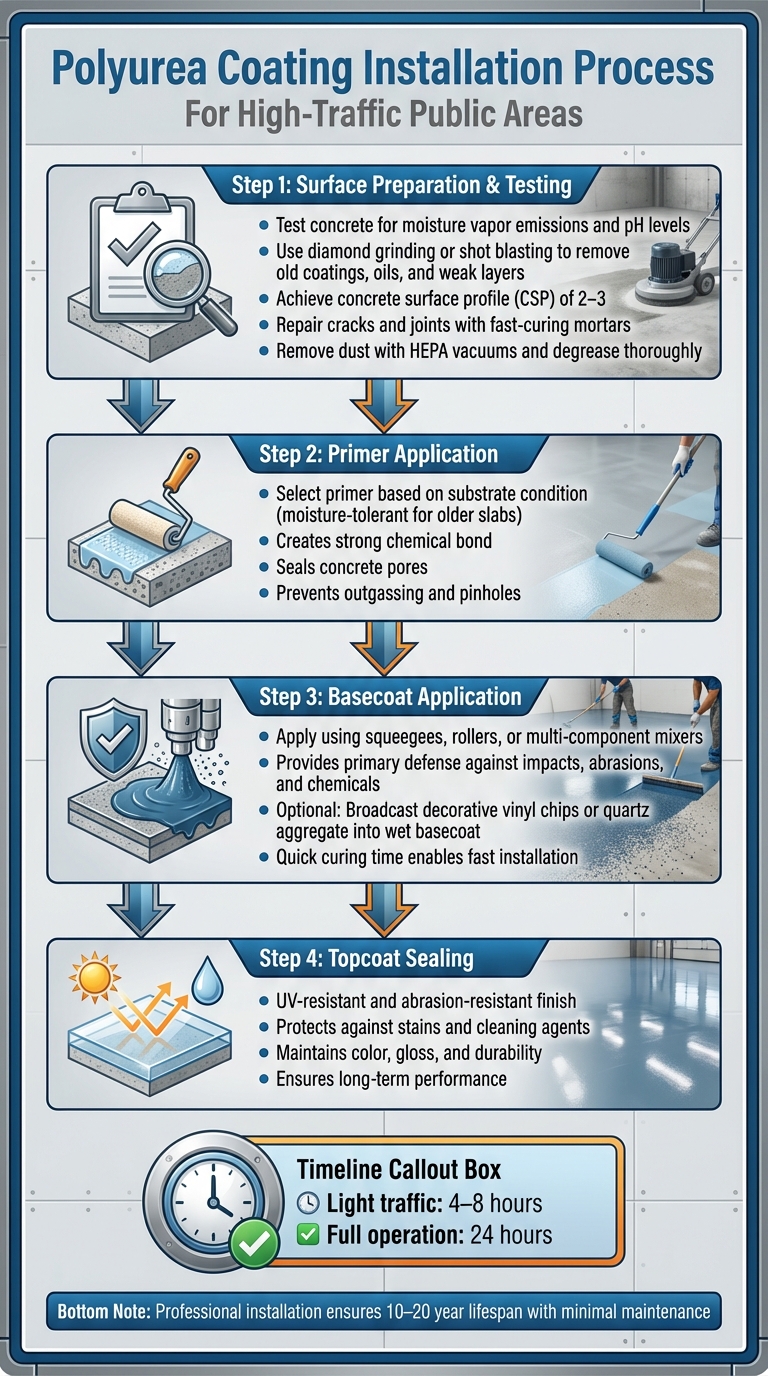 Polyurea Coating Installation Process for High-Traffic Public Areas