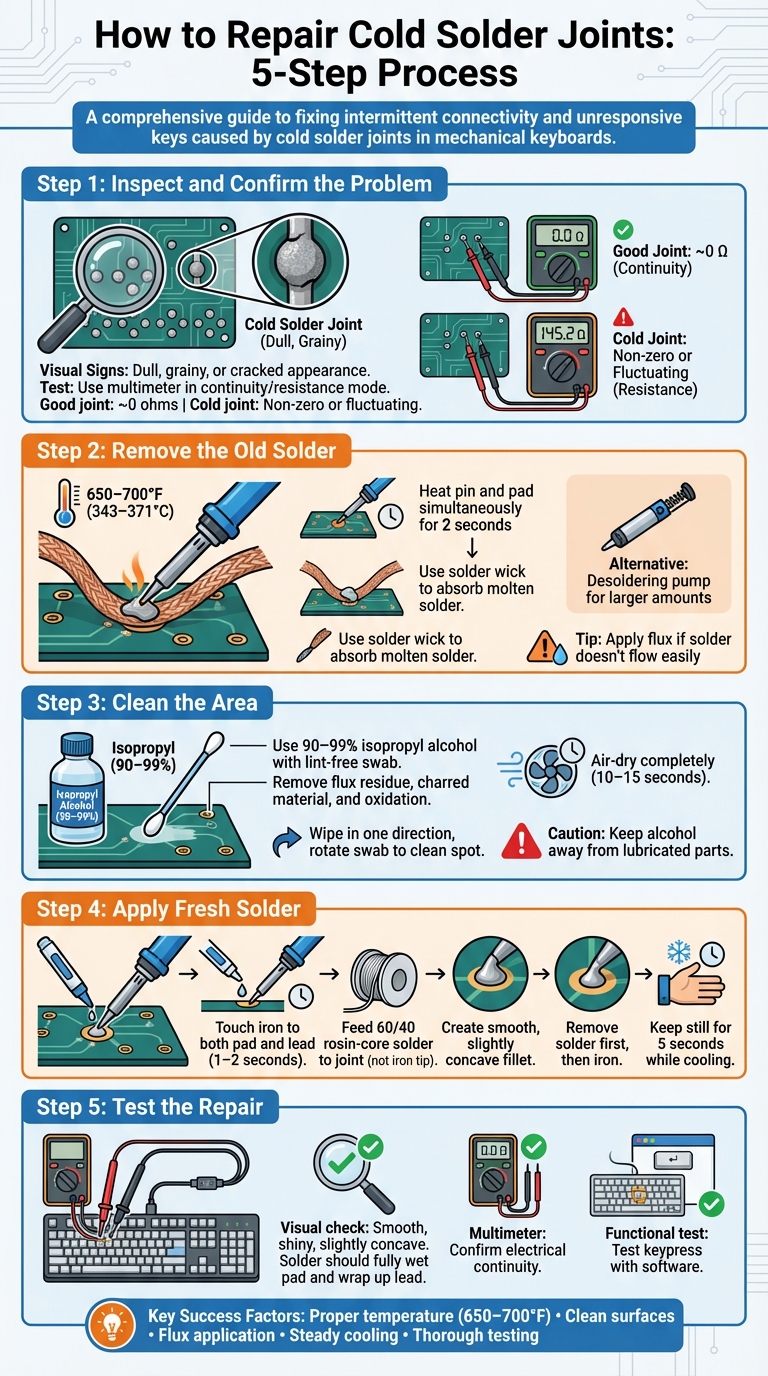 5-Step Process to Repair Cold Solder Joints on Mechanical Keyboards