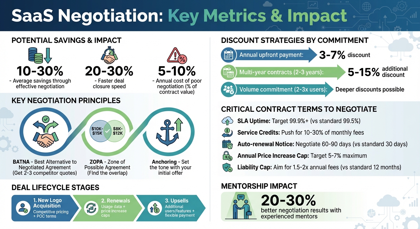 SaaS Negotiation Key Metrics and Savings Opportunities