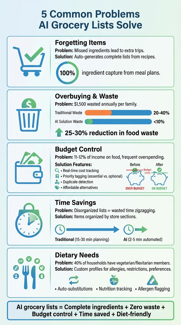 5 Problems AI Grocery Lists Solve: Benefits and Solutions Overview