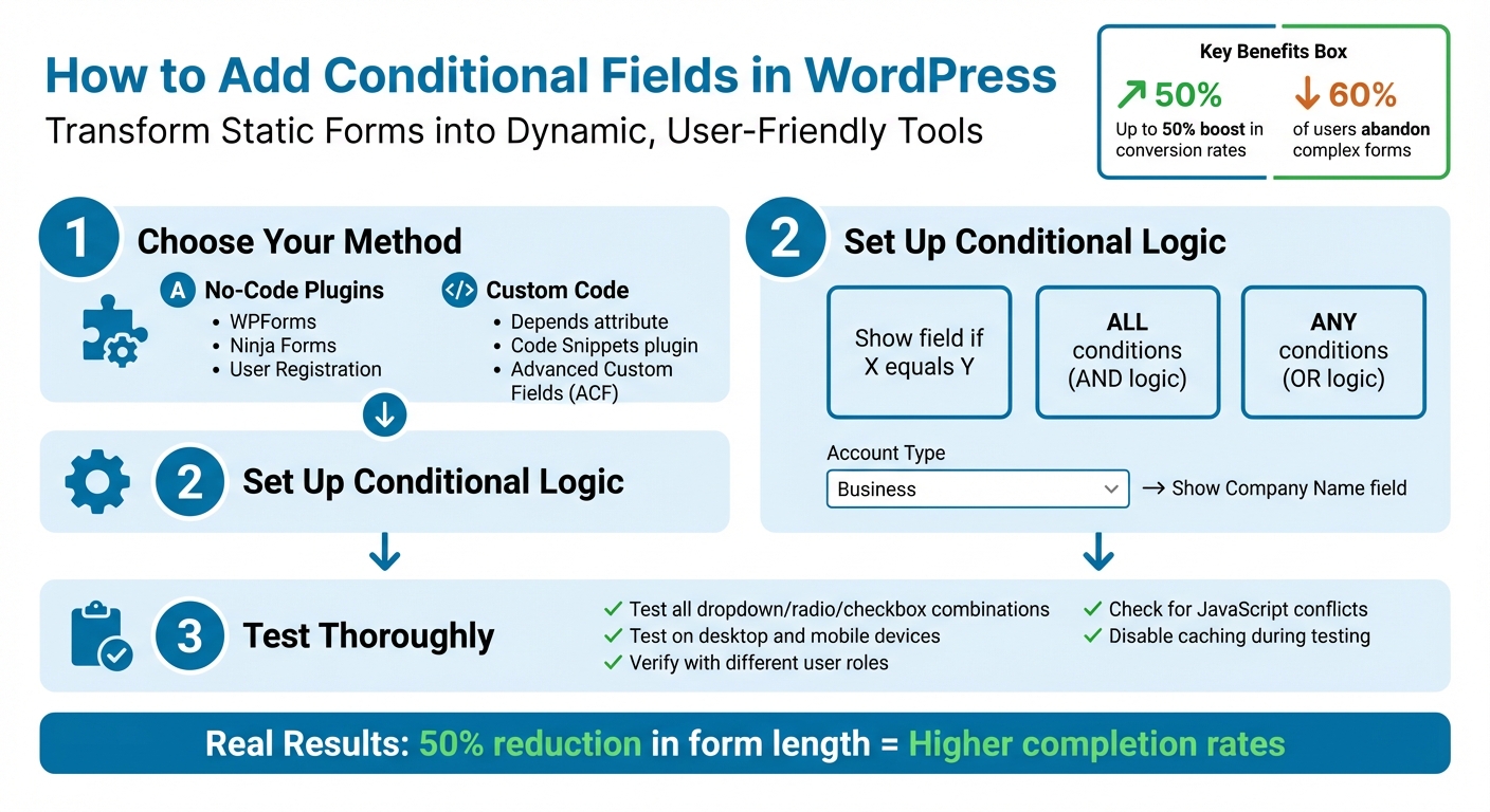 How to Add Conditional Fields in WordPress: 3-Step Setup Guide