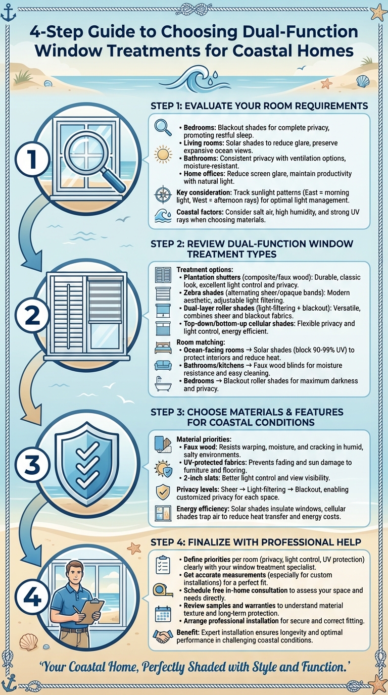 4-Step Guide to Choosing Dual-Function Window Treatments for Coastal Homes