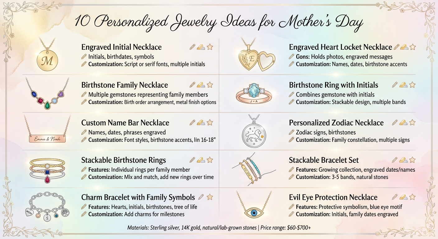 10 Personalized Jewelry Ideas for Mother's Day Gift Guide