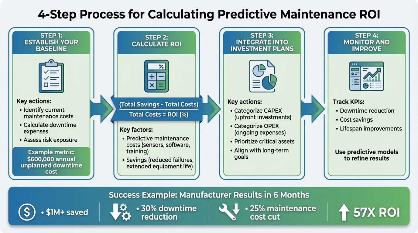 Processus en 4 étapes pour calculer le retour sur investissement de la maintenance prédictive