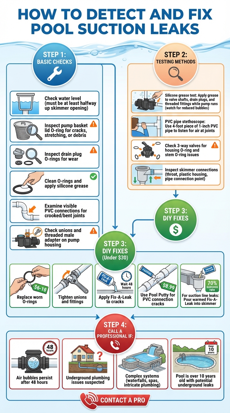 How to Detect and Fix Pool Suction Leaks: A Step-by-Step Guide