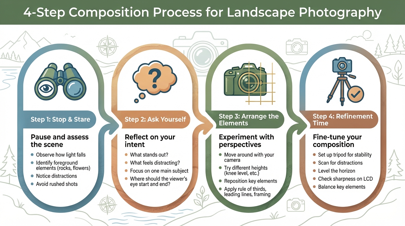 4-Step Landscape Photography Composition Process