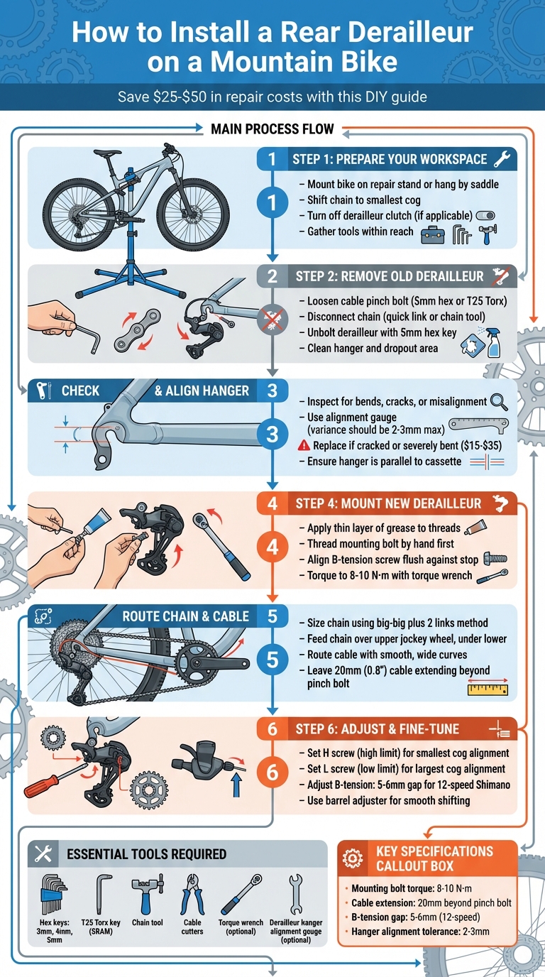Step-by-Step Guide to Installing a Rear Derailleur on a Mountain Bike