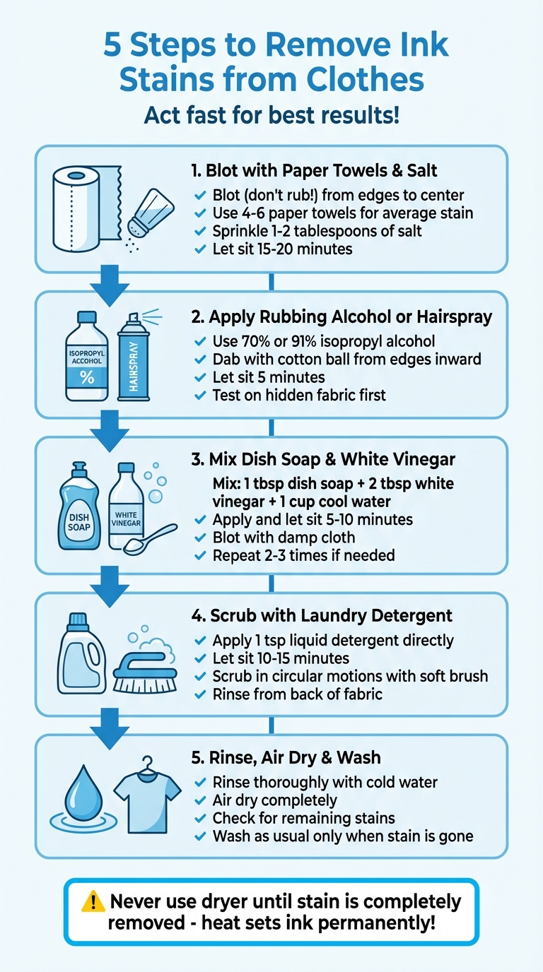 5-Step Process to Remove Ink Stains from Clothes