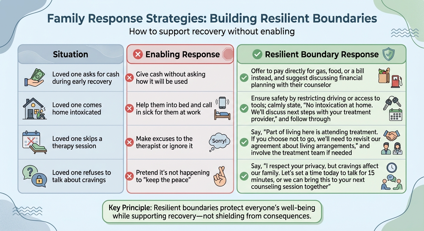Family Response Strategies in Addiction Recovery: Enabling vs Resilient Boundaries