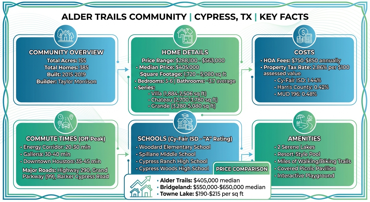 Alder Trails Cypress TX Quick Facts: Pricing, Amenities & Schools