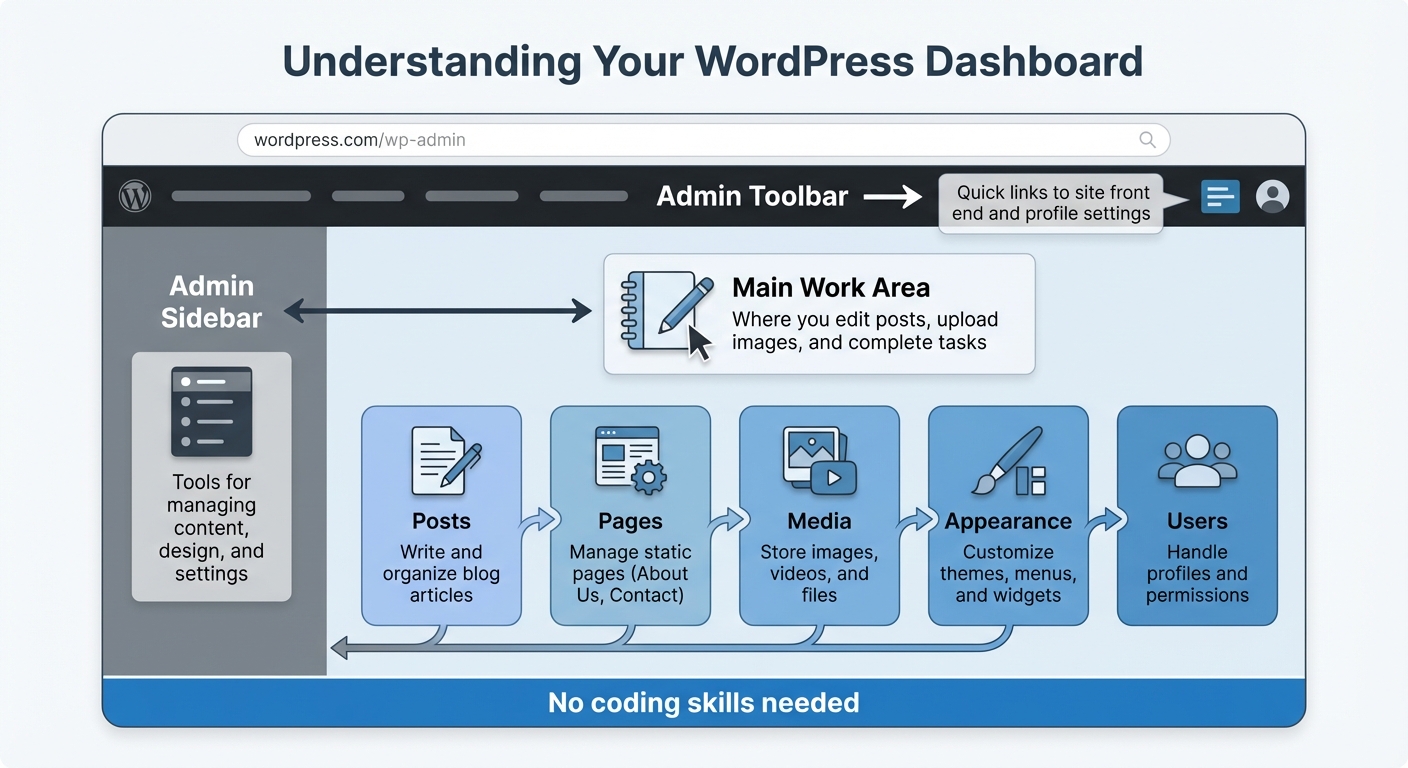 WordPress Dashboard Navigation Guide for Beginners