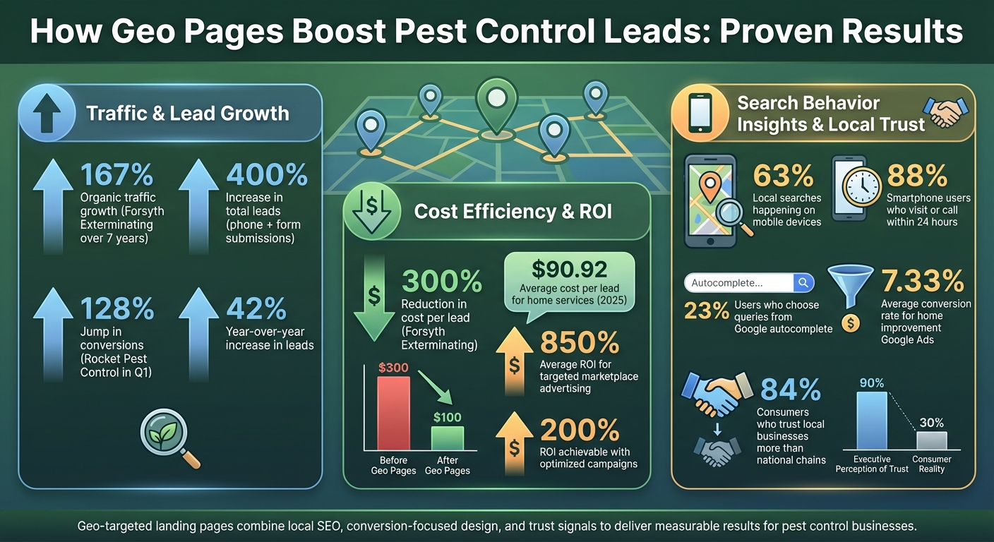 Geo Pages Impact on Pest Control Lead Generation: Key Performance Metrics