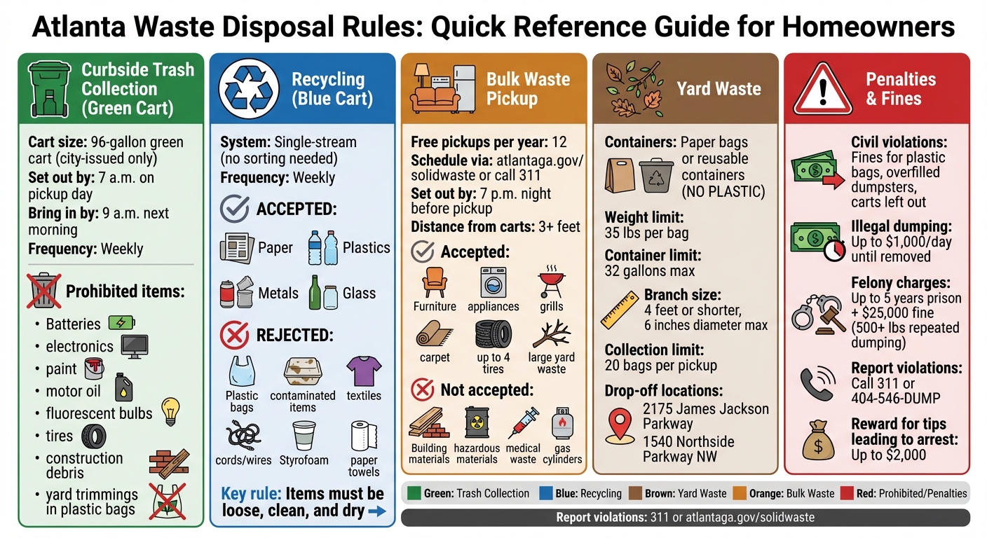 Atlanta Waste Disposal Rules Quick Reference Guide