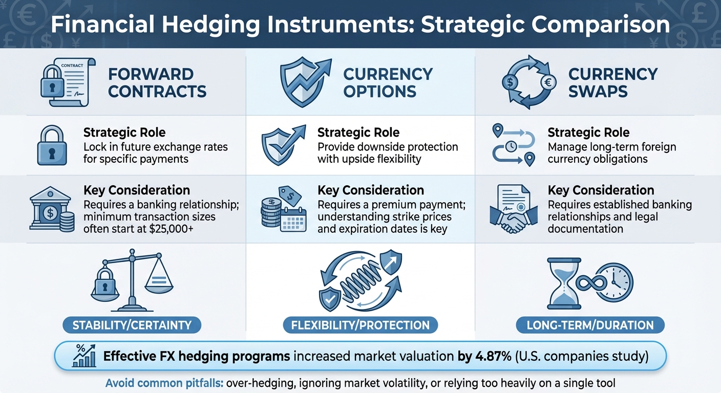 Financial Hedging Instruments for Currency Risk Management Comparison