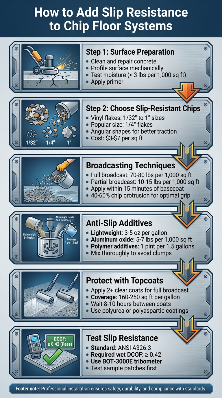 6-Step Process to Add Slip Resistance to Chip Floor Systems