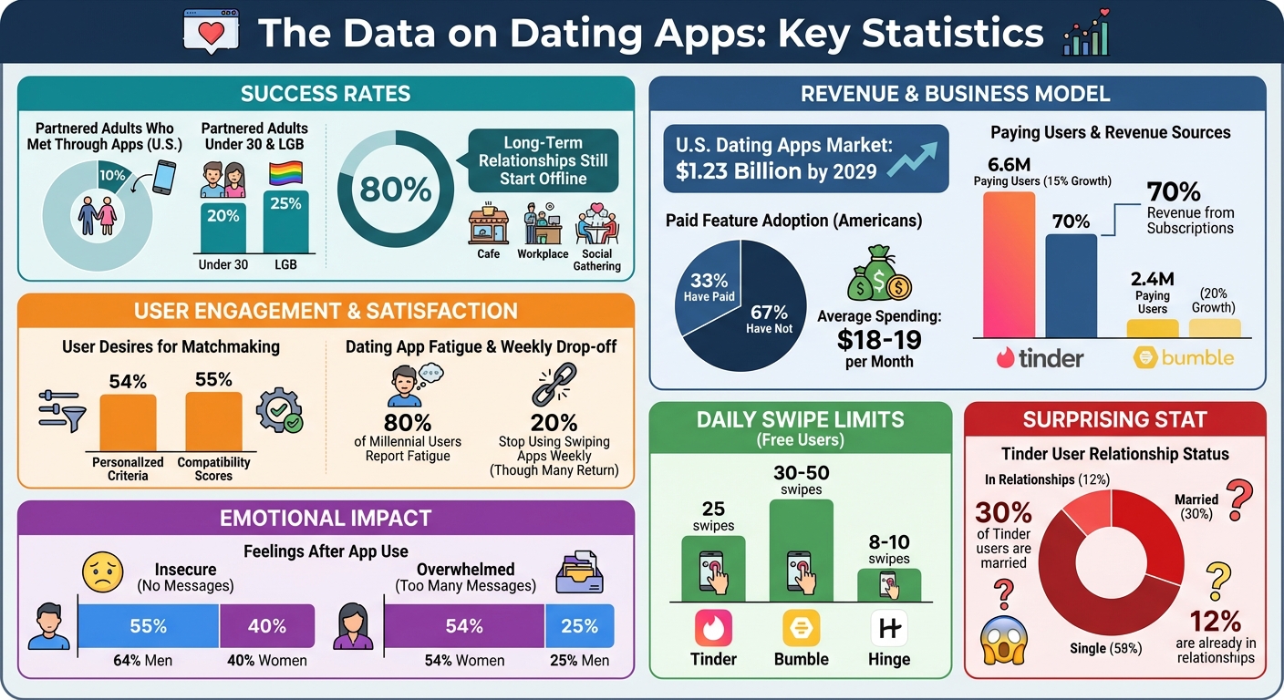 Dating Apps Statistics: Success Rates, User Behavior, and Revenue Models