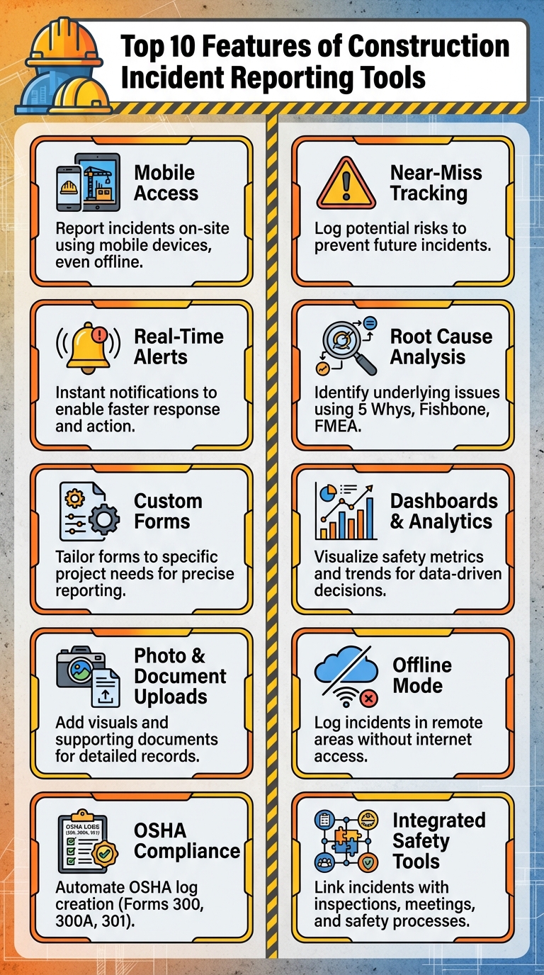 10 Essential Features of Construction Incident Reporting Tools