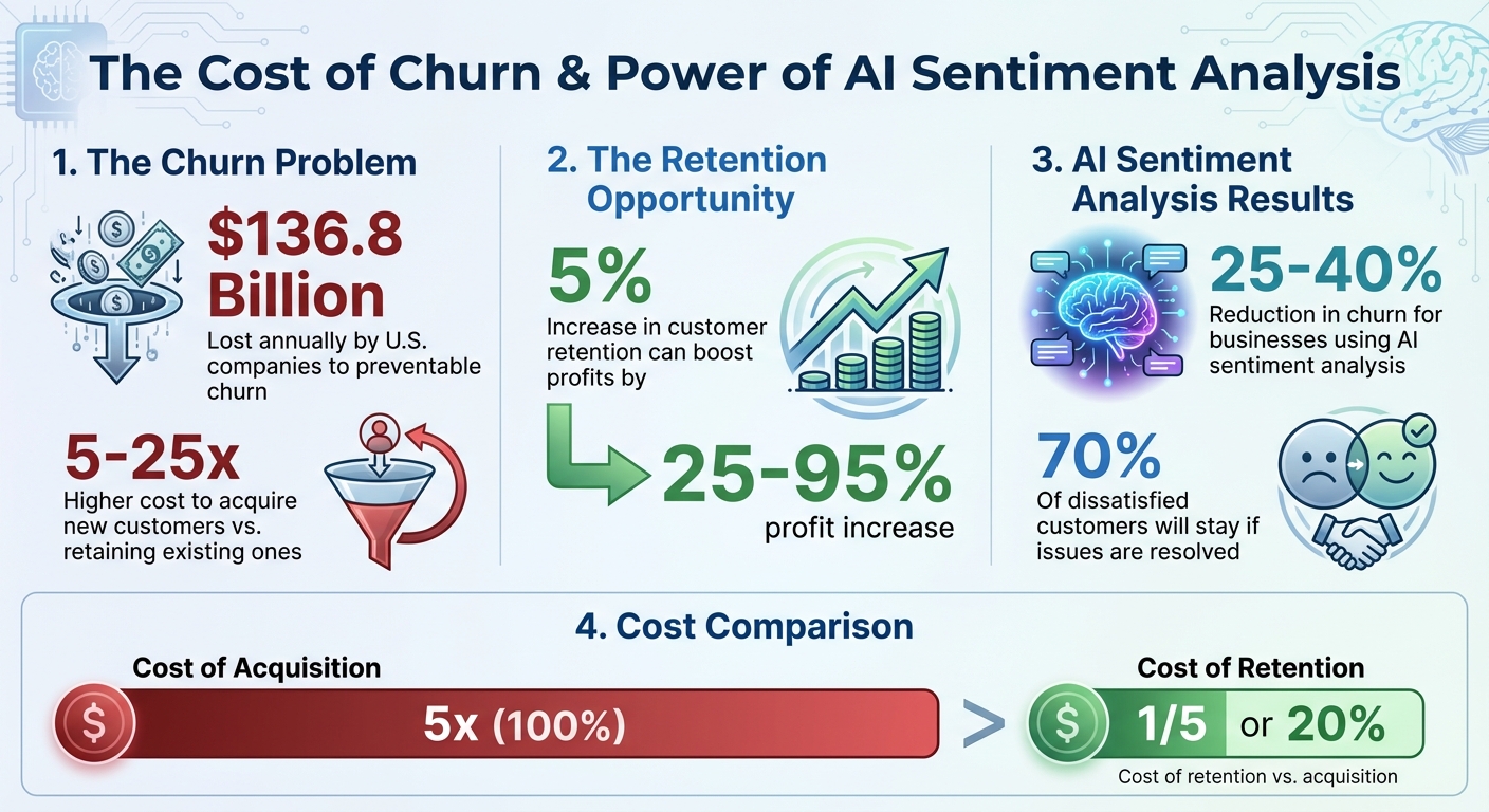 AI Sentiment Analysis Impact on Customer Churn Reduction