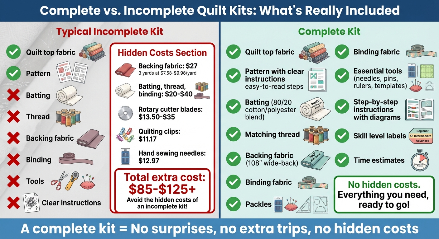 Complete vs Incomplete Quilt Kit Comparison: What's Included