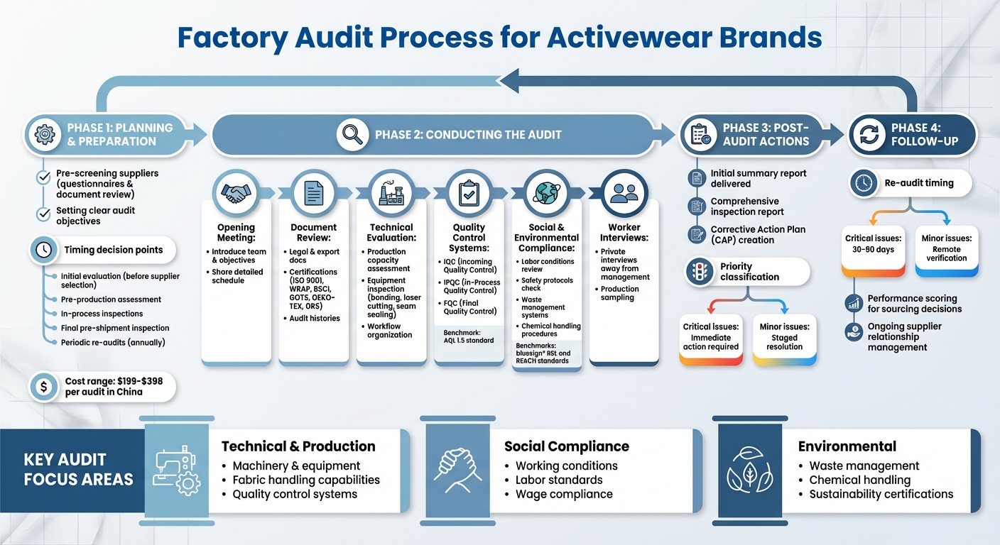 Factory Audit Process for Activewear Brands: Complete Timeline and Steps