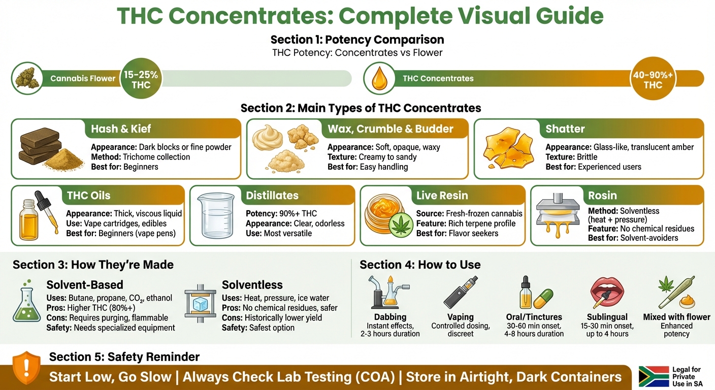 THC Concentrates vs Cannabis Flower: Potency and Types Comparison