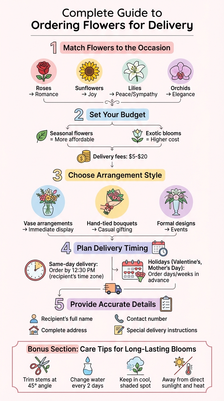 Step-by-Step Guide to Ordering Flowers for Delivery